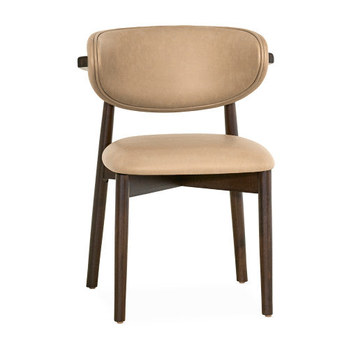 European Beechwood Black Frame Dining Chair with Upholstered Seat and Back #G689