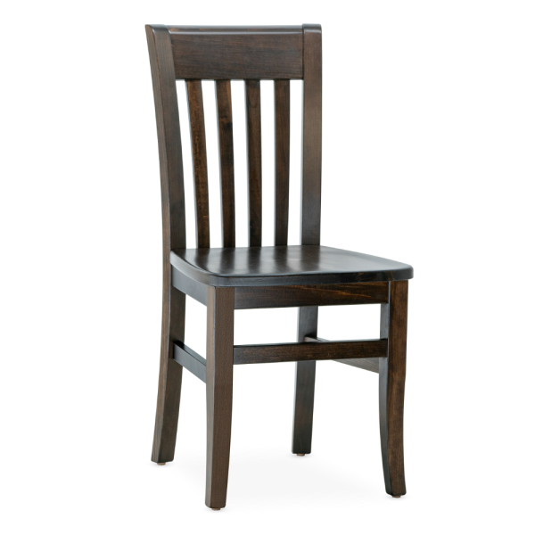 European Beechwood Curved Stile Back Chair in Walnut #805