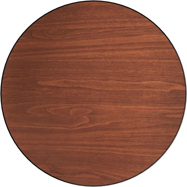 24'' Round Table Top with Reversible Oak or Walnut Laminate