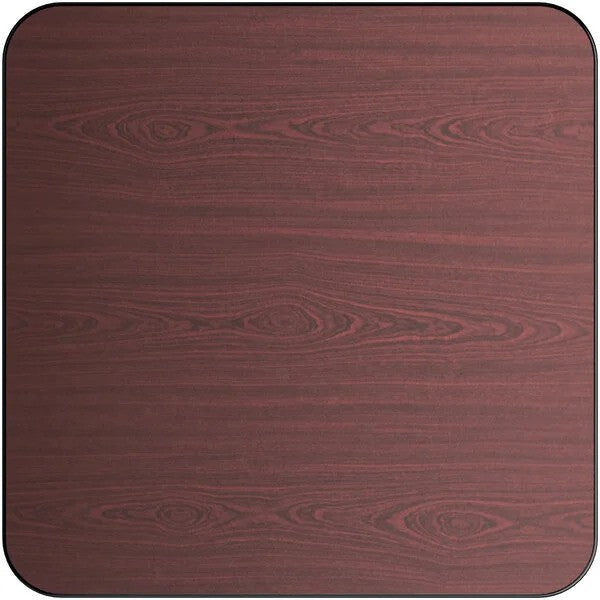 24'' x 24" Square Table Top with Reversible Black or Cherry Laminate