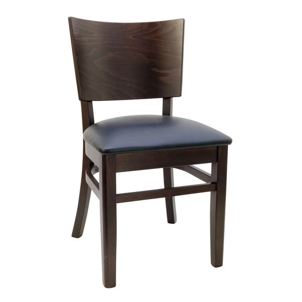 Dark Walnut Curved Back Dining Chair