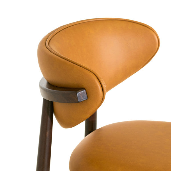 European Beechwood Black Frame Dining Chair with Upholstered Seat and Back #G689