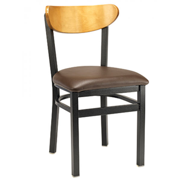 Wood Back With (any color) Padded Seat