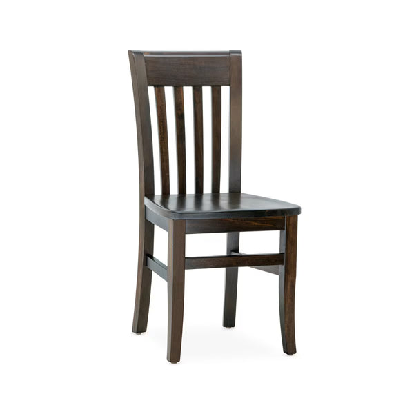 European Beechwood Curved Stile Back Chair in Walnut #805