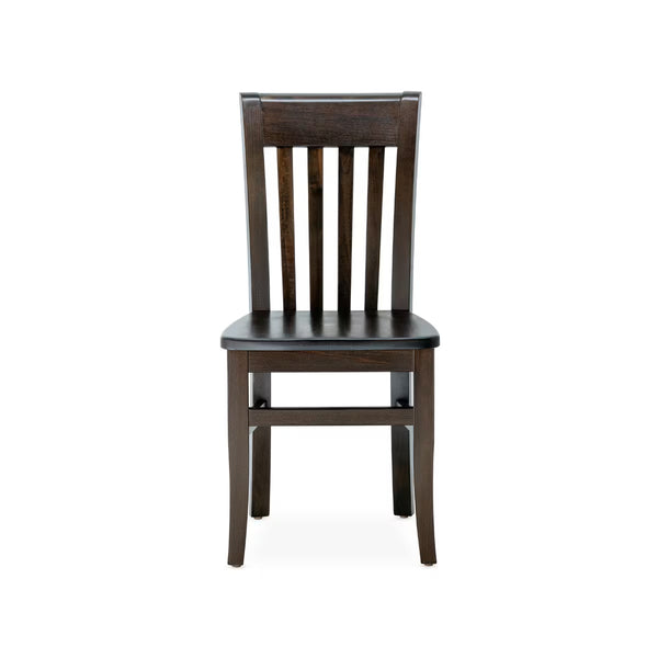 European Beechwood Curved Stile Back Chair in Walnut #805