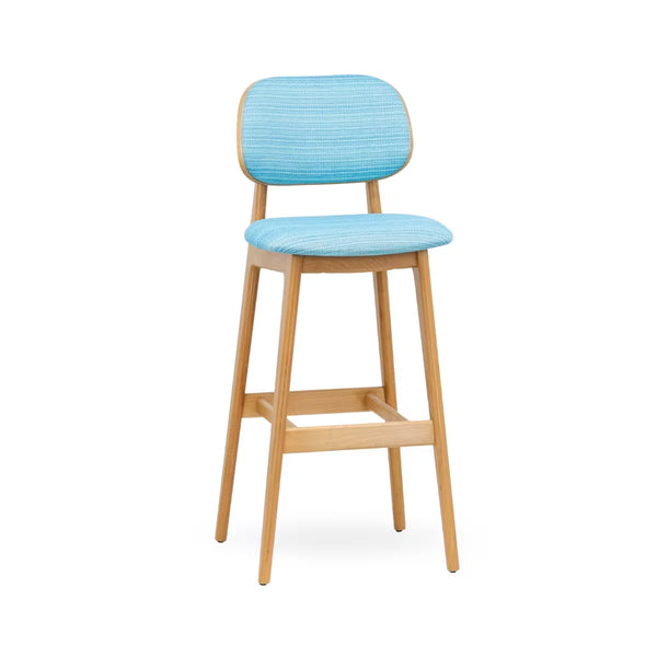 <p>Upholstered Beech Wood Restaurant Chair shown with optional <span style="color: rgb(0, 170, 255);"><strong>custom fabric</strong></span></p>