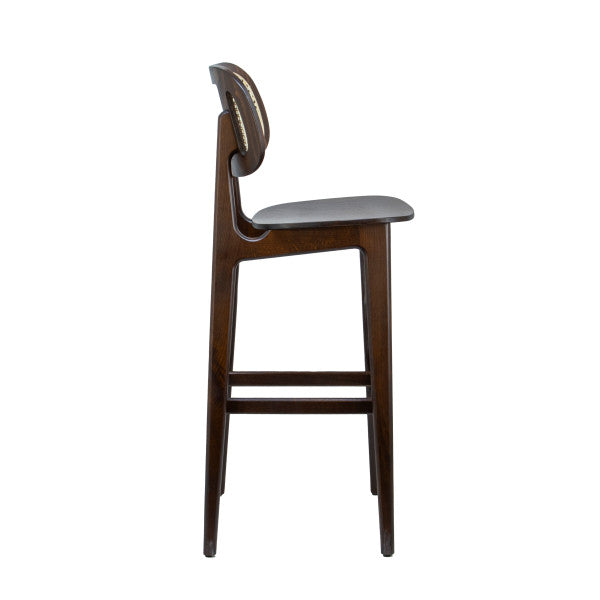 European Beachwood Dining Chair in Walnut or Black Finish with Choice of Padded Seat & Back Colors - #G615