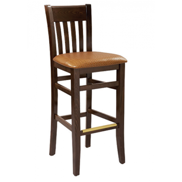 European Beechwood Curved Stile Back Chair in Walnut #805