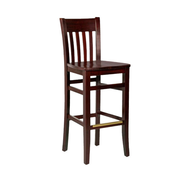 European Beechwood Curved Stile Back Chair in Walnut #805