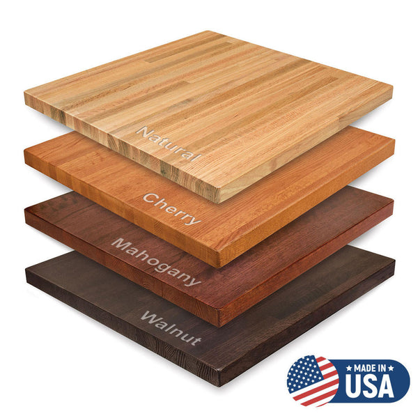 1.5" Thick Solid Red Oak Butcher Block with optional stains