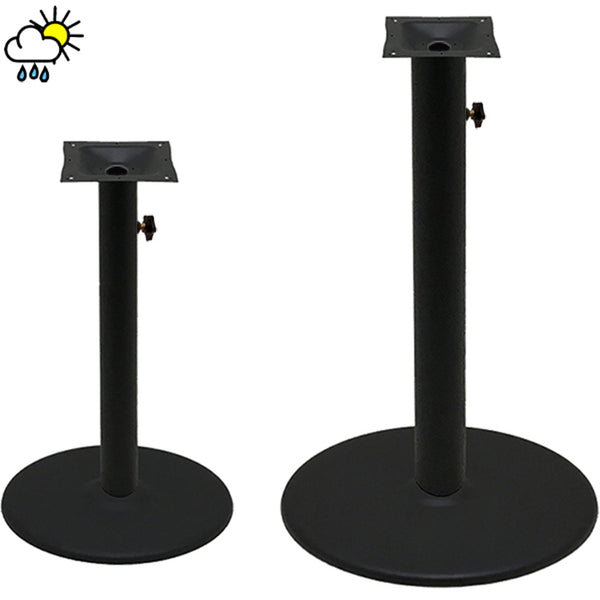 DURAFINISH Outdoor Stamped Steel Disc Table Bases With Umbrella Hole