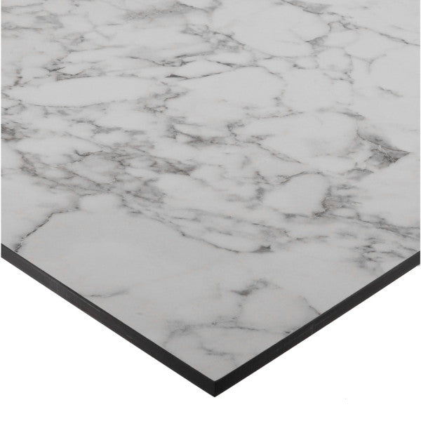 Outdoor / Indoor High Pressure Laminate Table Top - Carrera White