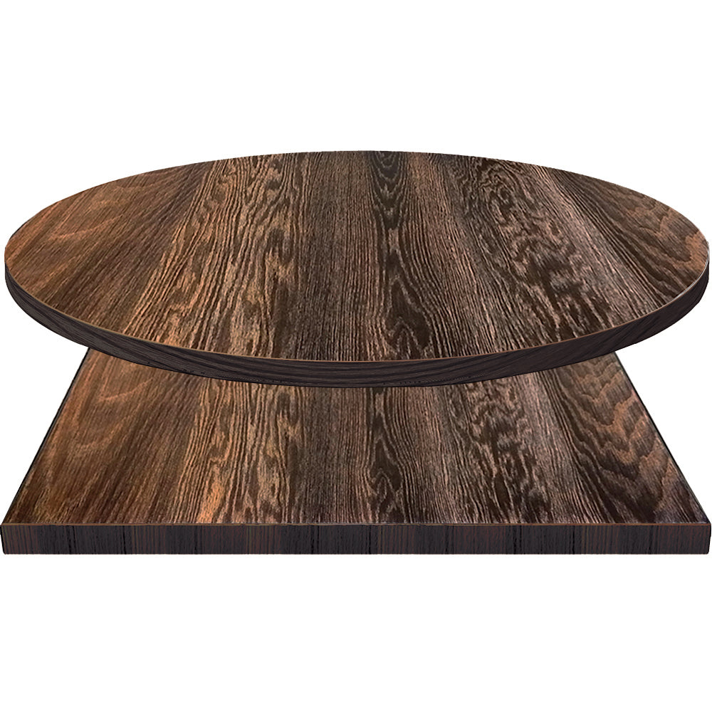 Custom Wood Veneer Table Tops Made To Order in Distressed Walnut