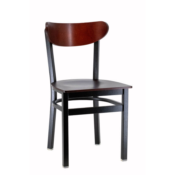 Wood Back With (any color) Padded Seat