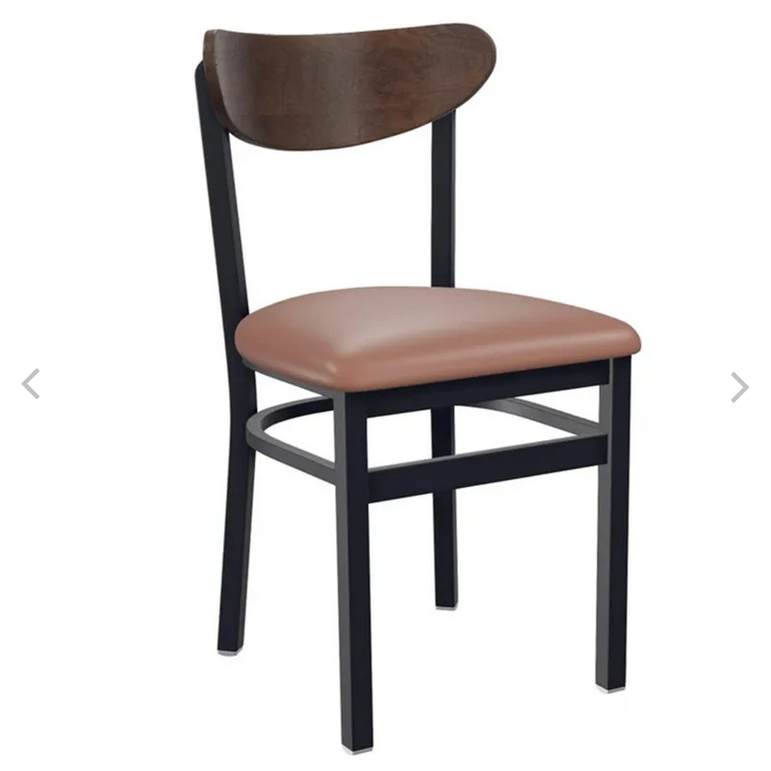 Wood Back With (any color) Padded Seat