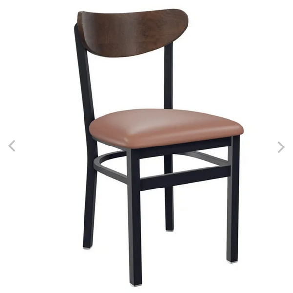 Wood Back With (any color) Padded Seat