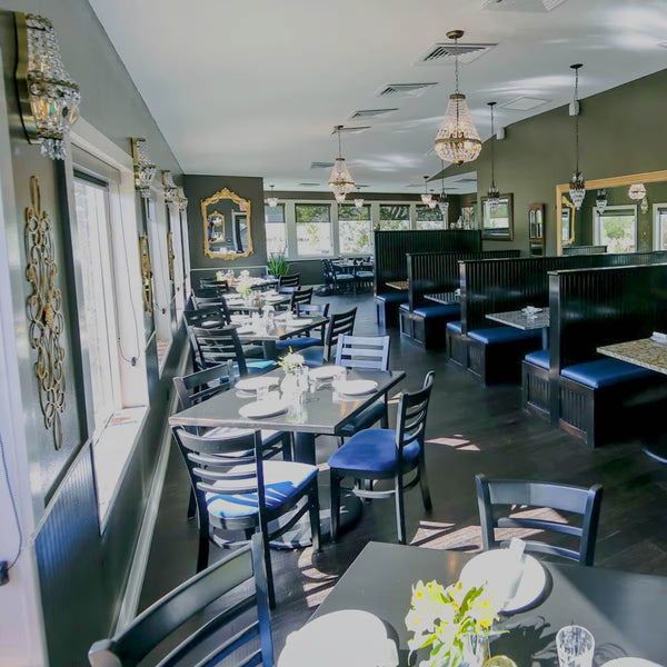 Ladder Back Walnut Wood Restaurant Chair Shown with Solid Wood Seat #613