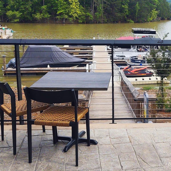 Outdoor / Indoor High-Density Composite Table Tops in Antique Rustic White