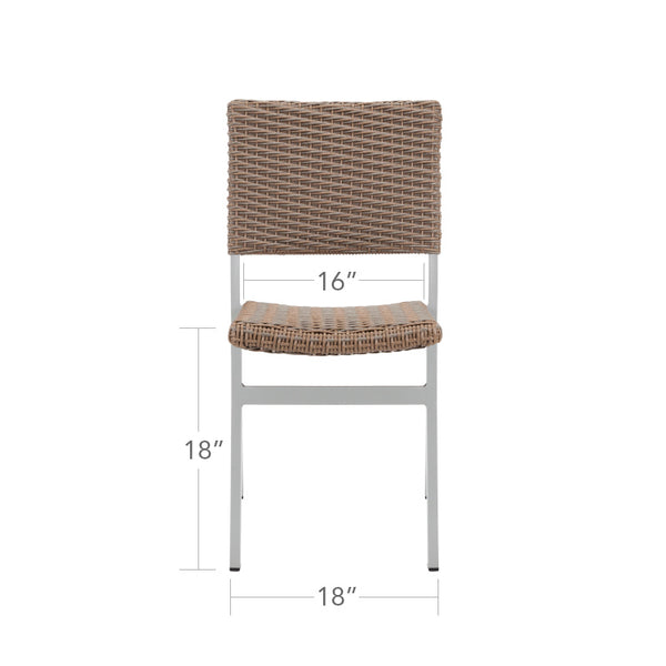 FIJI Wicker Style Outdoor Dining Chair <span style="color: #ff8000;" data-mce-style="color: #ff8000;">Espresso or California Sand<br>
