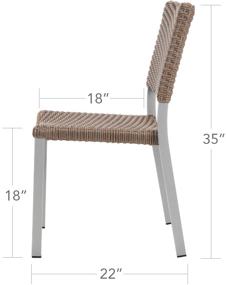 FIJI Wicker Style Outdoor Dining Chair <span style="color: #ff8000;" data-mce-style="color: #ff8000;">Espresso or California Sand<br>