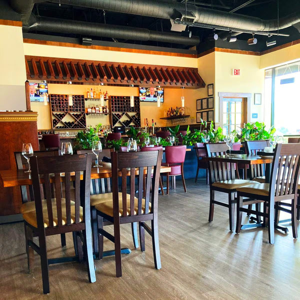 European Beechwood Curved Stile Back Chair in Walnut #805