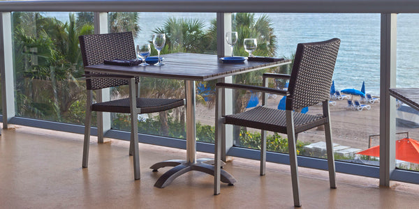 FIJI Wicker Style Outdoor Dining Chair <span style="color: #ff8000;" data-mce-style="color: #ff8000;">Espresso or California Sand<br>