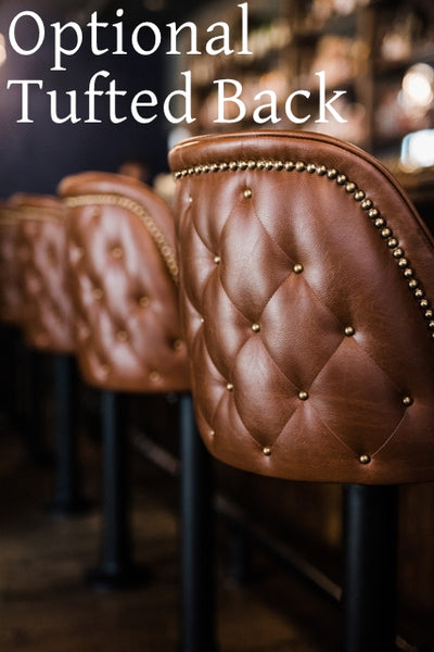 Metal Frame Barstool Available with Gold Frame & Upholstery Options, Made in USA 6-8 weeks