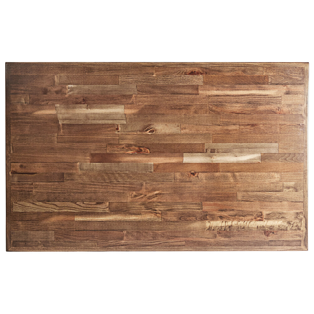 Wood Table Top - Butcher Block Vintage Finish