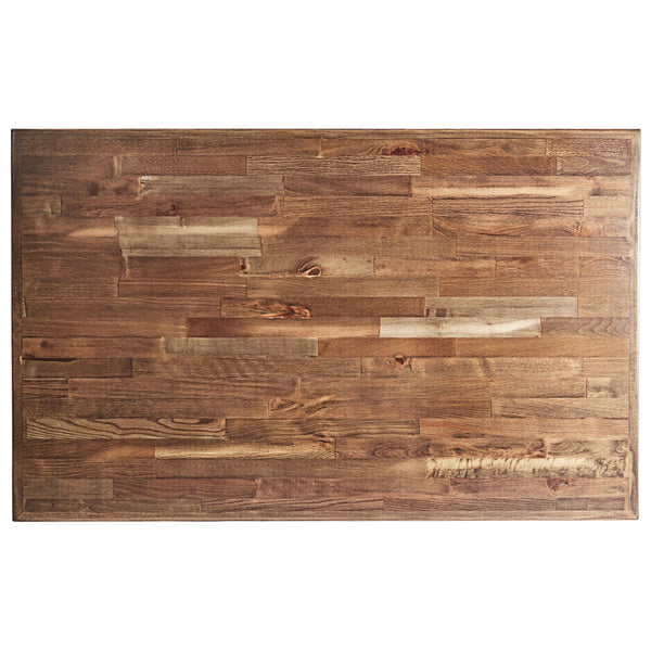 Wood Table Top - Butcher Block Vintage Finish