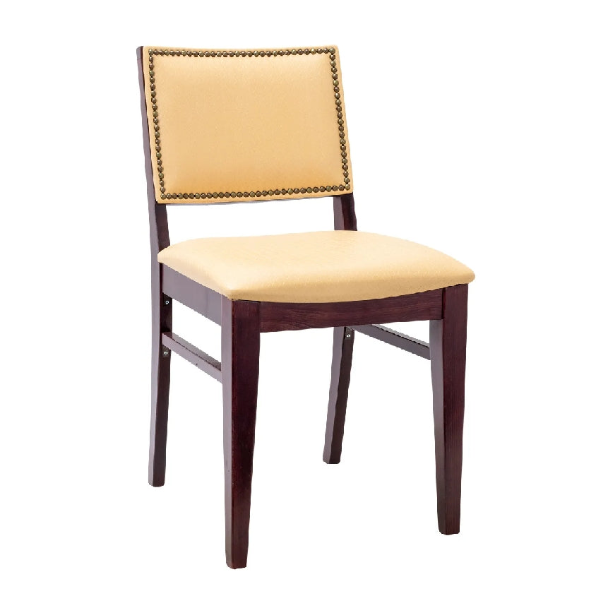 Wood Chair Natural or Walnut with Veneer or Padded Seat #200