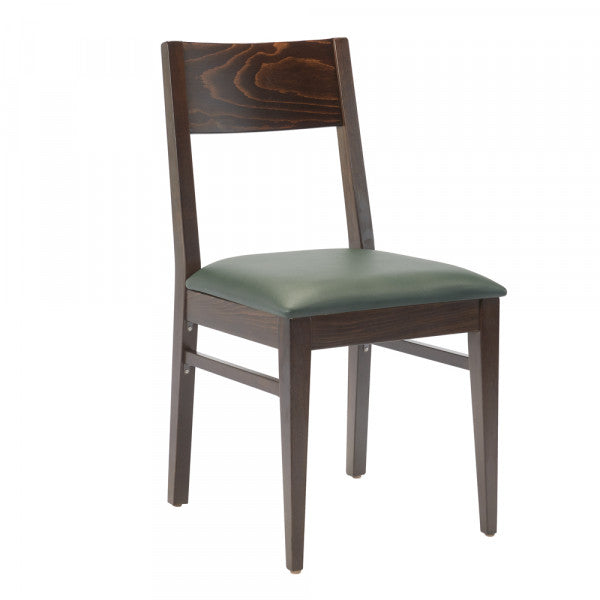 Wood Chair & Bar Stools, Walnut Stain with Padded Seat #G443/G943