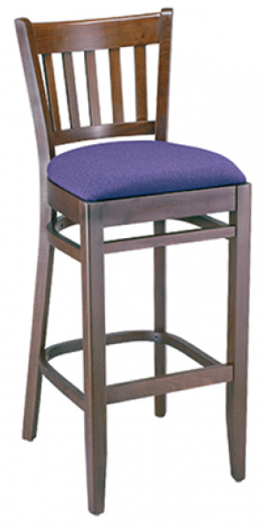 Wood Vertical Back Chair & Matching Barstool #G425/G925 <br><span style="color: #ff8000;">4 Frame Colors</span>