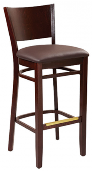 Wood Curved Back Chair & Matching Barstool in Walnut Finish #G429/G929