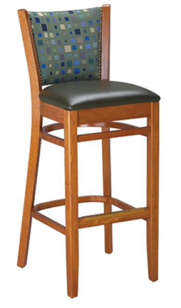 Wood Fully Upholstered Chair & Matching Barstool ...#G432/G932 <span style="color: #ff8000;">6 Frame Colors</span>