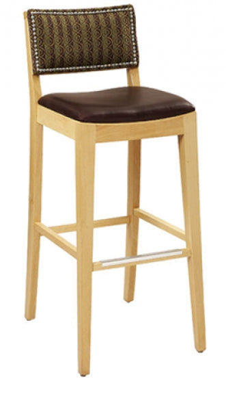 Wood Bar Stools, Natural Veneer or Padded Seat #G640-G940