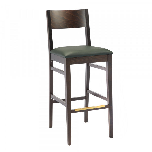 Wood Chair & Bar Stools, Walnut Stain with Padded Seat #G443/G943