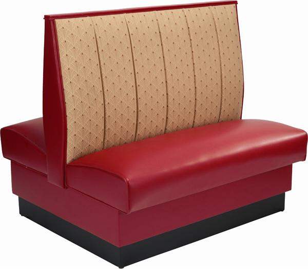 Fully Upholstered Booth with Vertical Channel Back #AT-6 - Restaurant Chairs Direct.COM