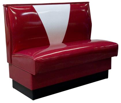 Fully Upholstered Booth with V-Shaped Back #AT-V - Restaurant Chairs Direct.COM