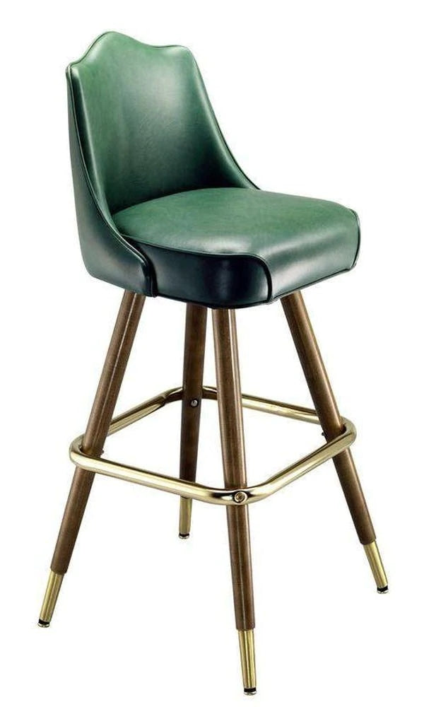 Crown Back Bar Stool shown w/Wood Legs #7012