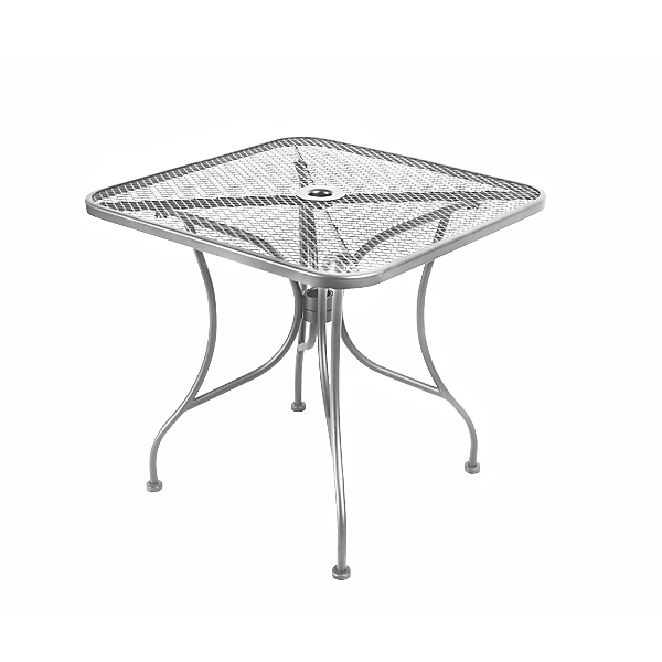 Wrought Iron Style Outdoor Table 30 x 30" Grey Finish #E-T3030G