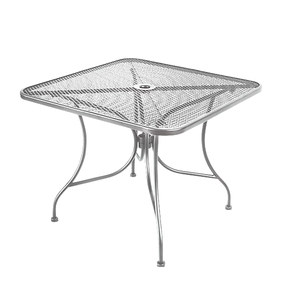Wrought Iron Style Outdoor Table 36 x 36" Grey Finish #E-OT3636G