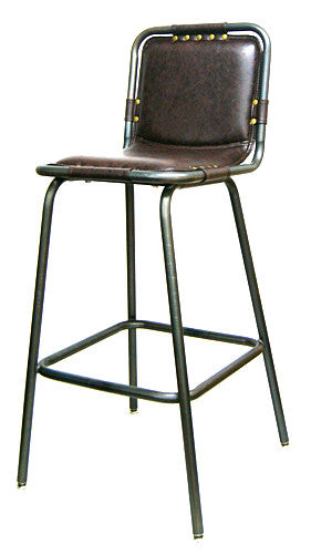 Industrial 59 Bar Stool Brown Vinyl - Restaurant Chairs Direct.COM