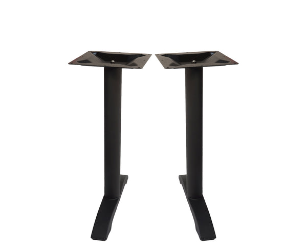 Outdoor Chair, Table & Base, Black Frame, Gray Teak