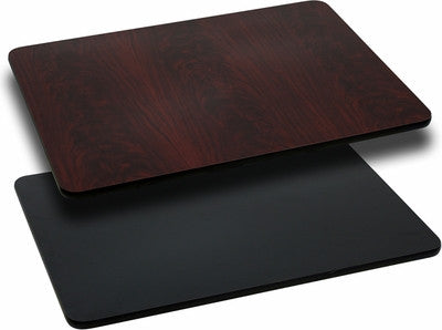 30'' x 45'' Rectangular Table Top with Reversible Black or Mahogany Laminate - Restaurant Chairs Direct.COM