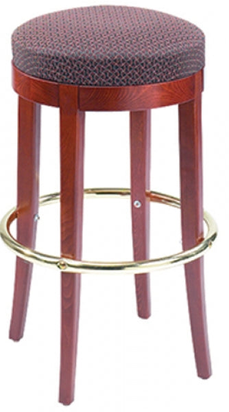 Backless Bar Stools, Walnut Stain with Padded Seat & Back #G17