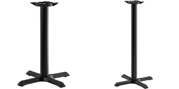22" x 22"  3-Piece Cross Leg Table Base- Indoor Standard Height #T2222-3 or Bar Height