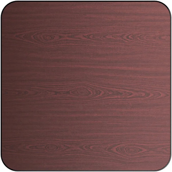 24'' x 24" Square Table Top with Reversible Black or Cherry Laminate