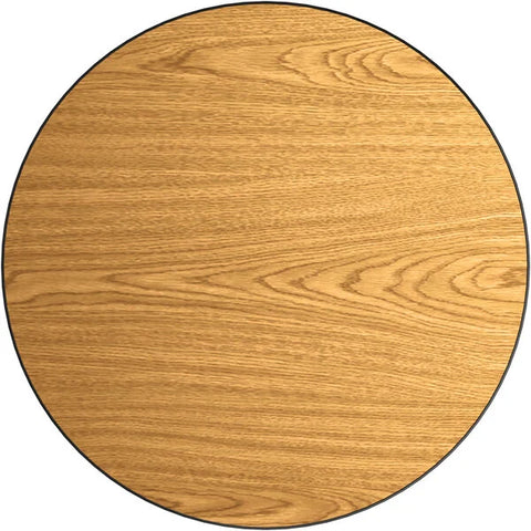 24" Round Laminate Table Tops with Vinyl Edge - Use Walnut or Oak Woodgrain Side