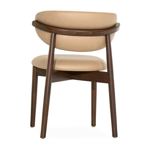 European Beechwood Black Frame Dining Chair with Upholstered Seat and Back #G689