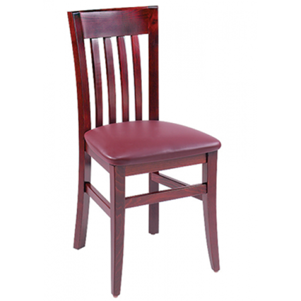 Tall Wood Vertical Back Chair & Matching Barstool #G305/G905 <br><span style="color: #ff8000;">4 Frame Colors</span>